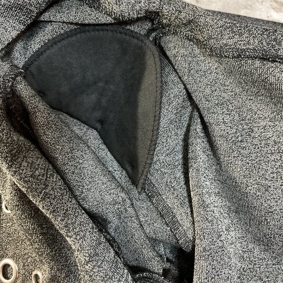 Misook Knit Jacket Duster Sz 0X Gray Long Open-Front Grommet Eyelet Details - Picture 7 of 10